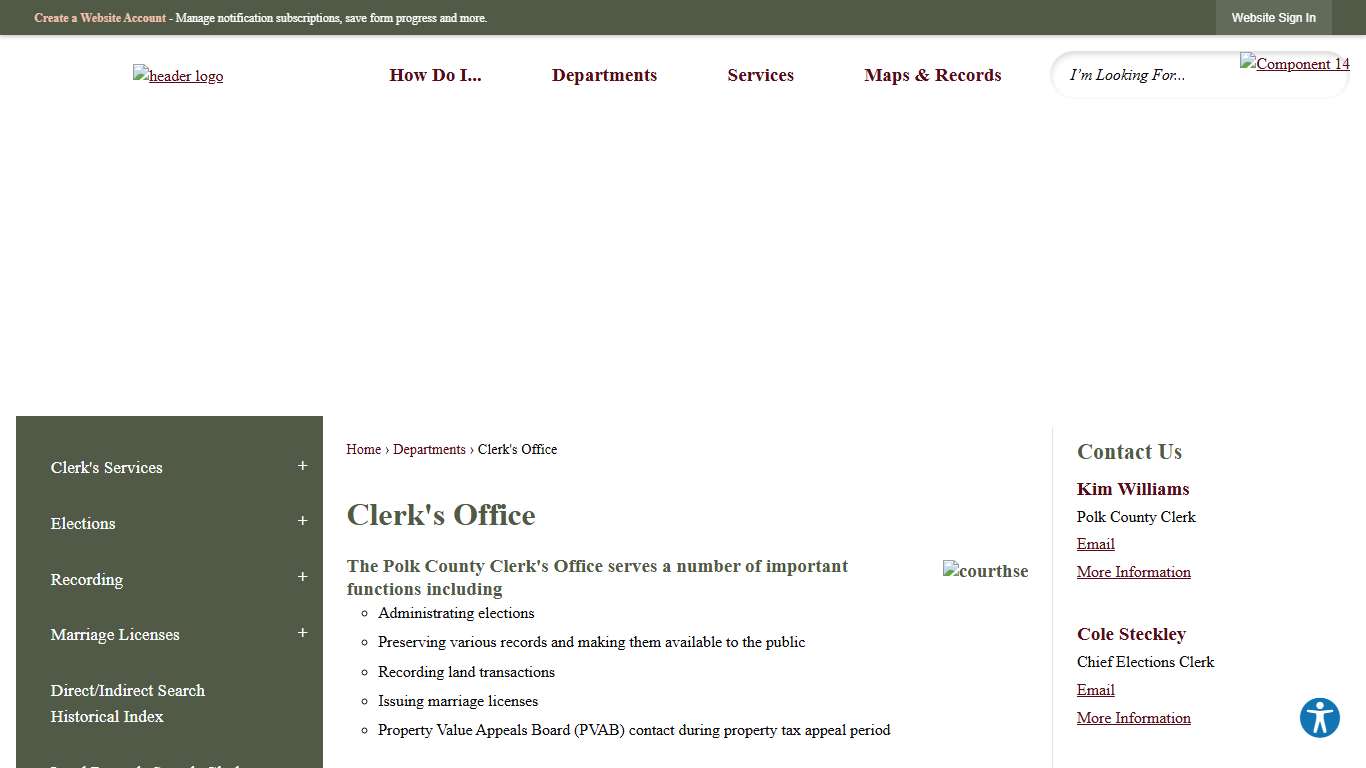 Clerk's Office Polk County, OR