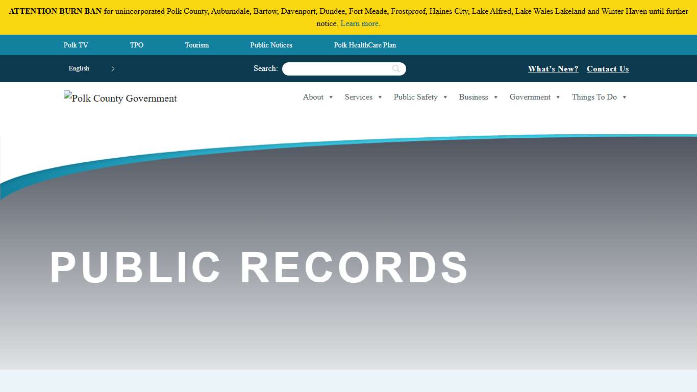 About Polk County Public Records Request polk-county.net